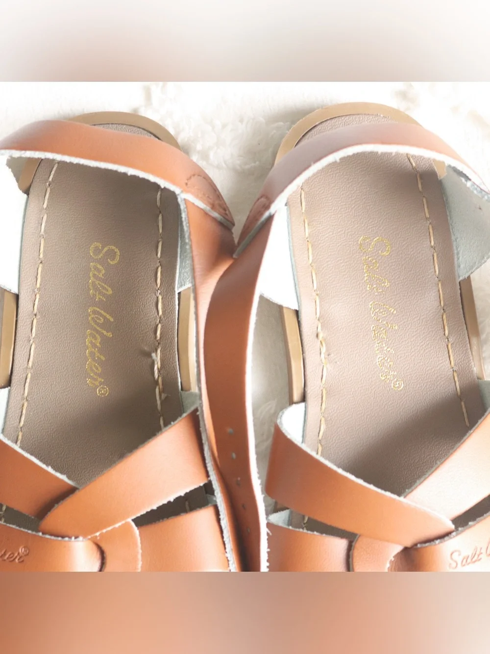 Salt Water Sandals by Hoy | Leather Ankle Strap Original Sandals Kids Size 13 - Picture 6 of 15